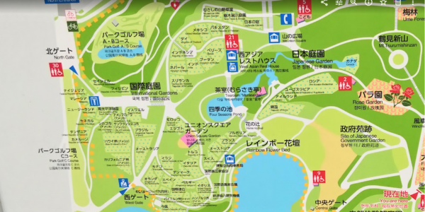 鶴見緑地　地図　海外パビリオン拡大