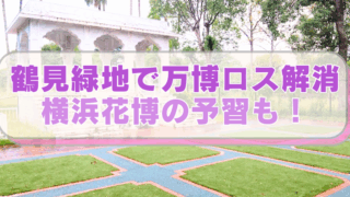 鶴見緑地　パキスタン・パビリオン（イスラム庭園）の写真 「鶴見緑地で万博ロス解消　横浜花博の予習も！」のテキスト入り